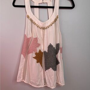 Floreat Boho Embellished Sleeveless Top Size 4